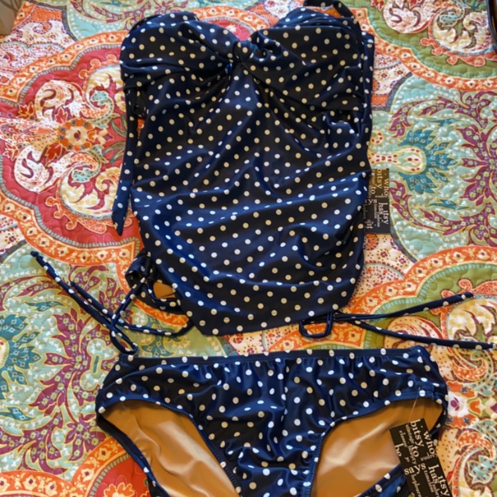 Two piece halter swimsuit